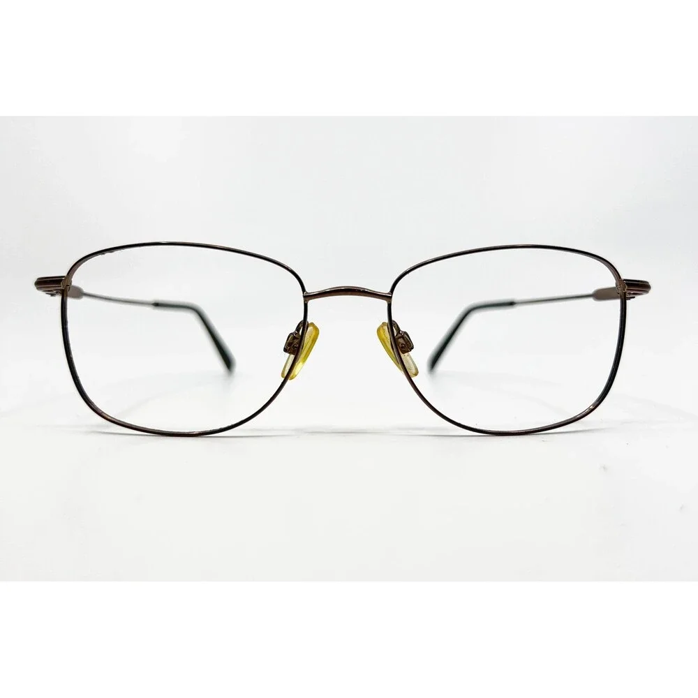 Sergio Tacchini Eyeglasses Mens Brown Metal Frame Square 55-18 38679